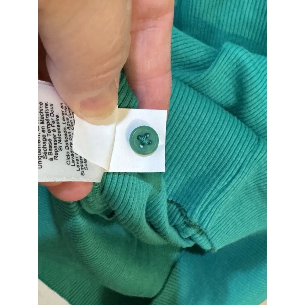 Nation Ltd. Quinn Back Wrap Rib Top‎ Green Size XL